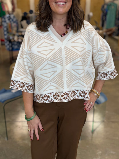 The Hoda 3/4 Sleeve Sweater