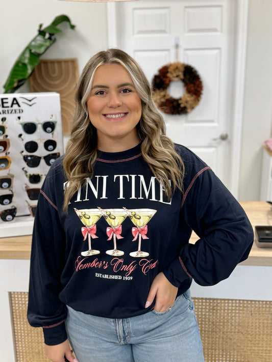 Tini Time Printed Pullover Sweatshirt