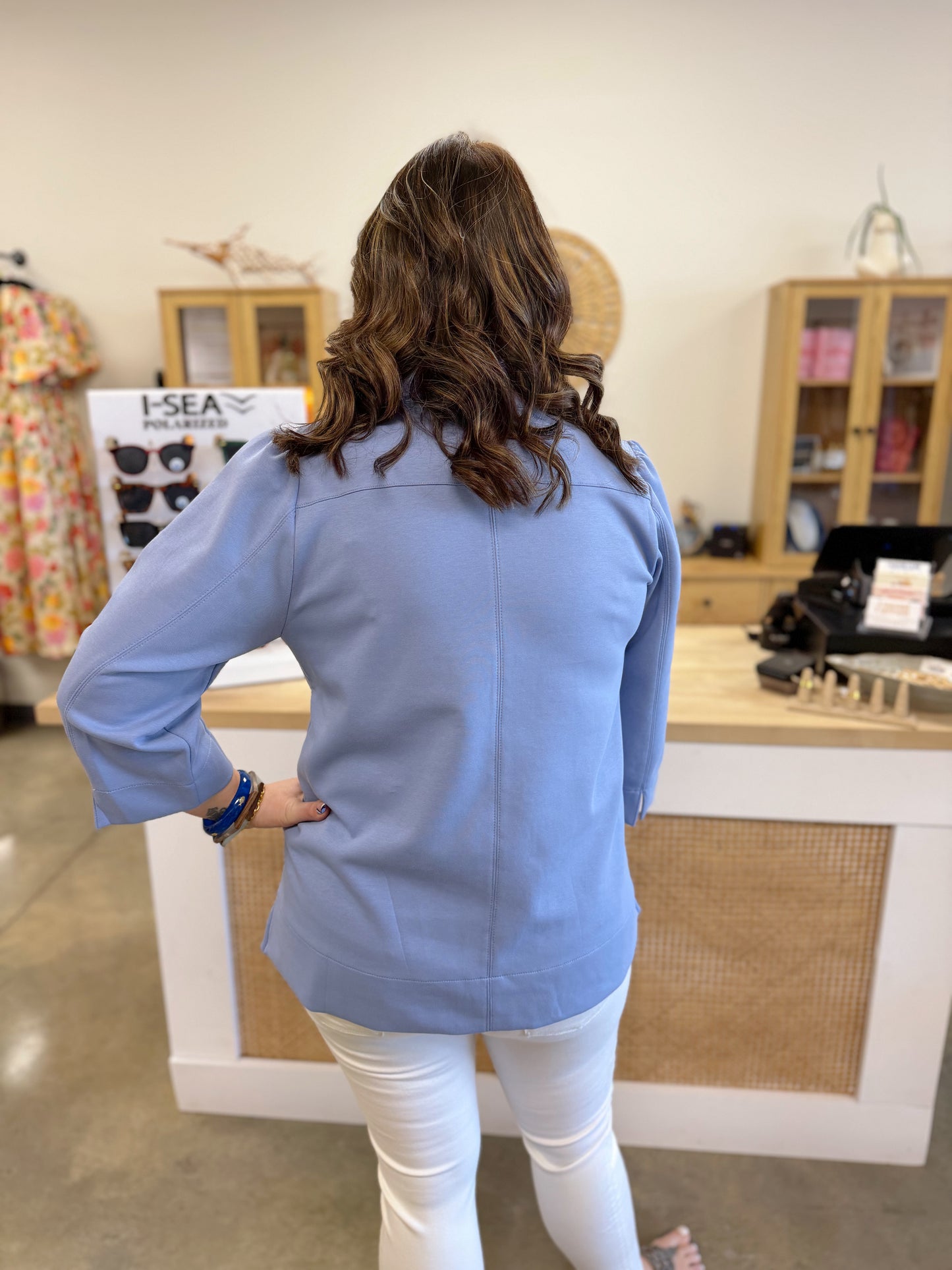 The Hillary Tunic Top Sky Blue