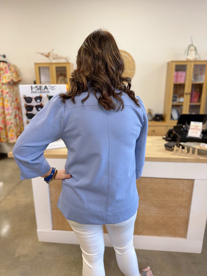 The Hillary Tunic Top Sky Blue