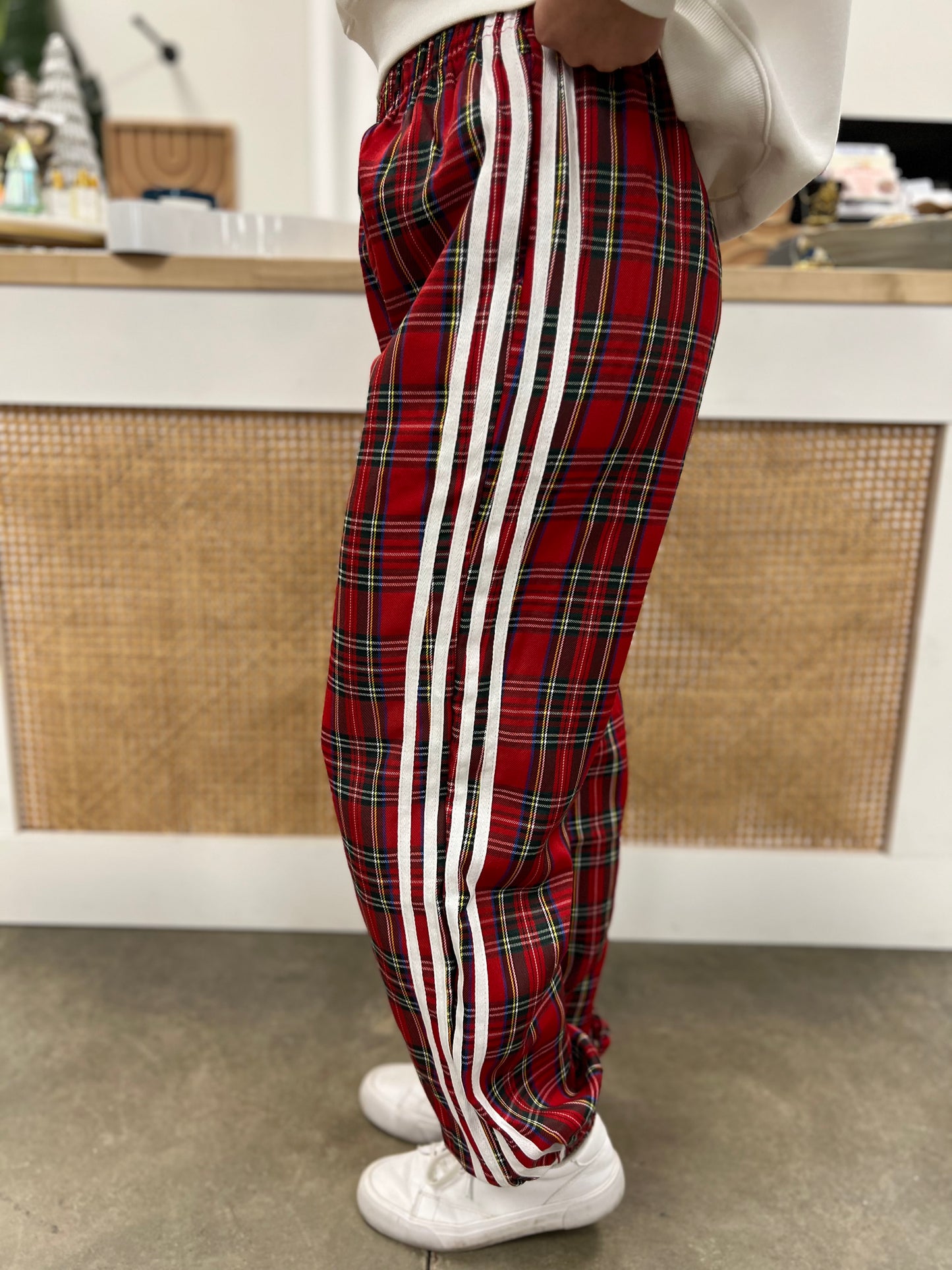 Plaid Holiday Rockstar Track Pants