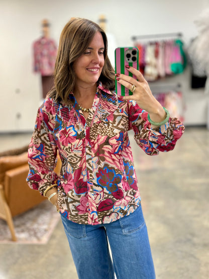 The Nadine Smocked Blouse