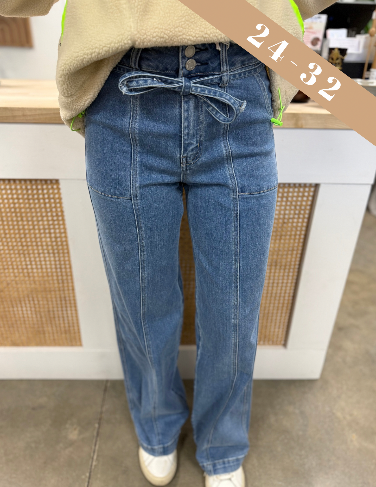 SUPER HIGH RISE WIDE LEG JEANS