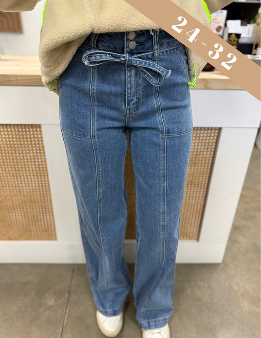 SUPER HIGH RISE WIDE LEG JEANS