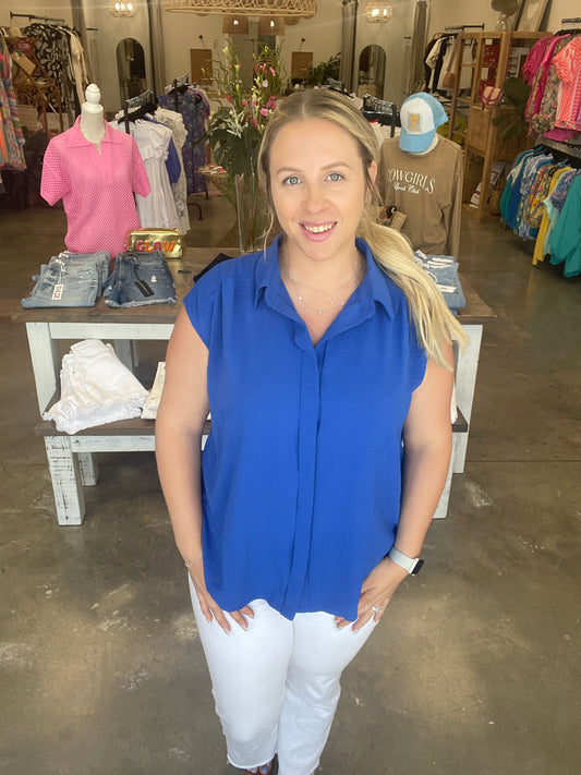July 4th Blue Top