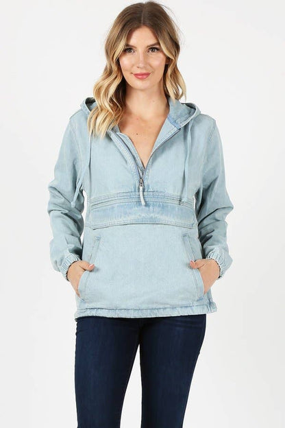 Fall on the Coast Denim Hoodie