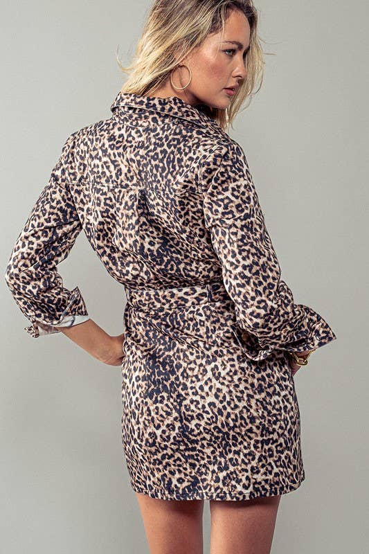 Savannah Leopard Mini Dress