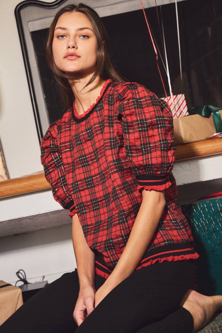 Plaid and Joy Blouse