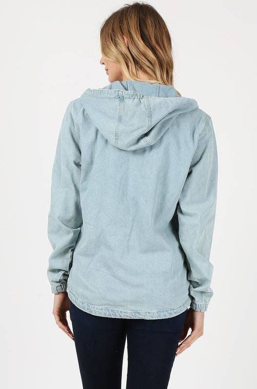 Fall on the Coast Denim Hoodie