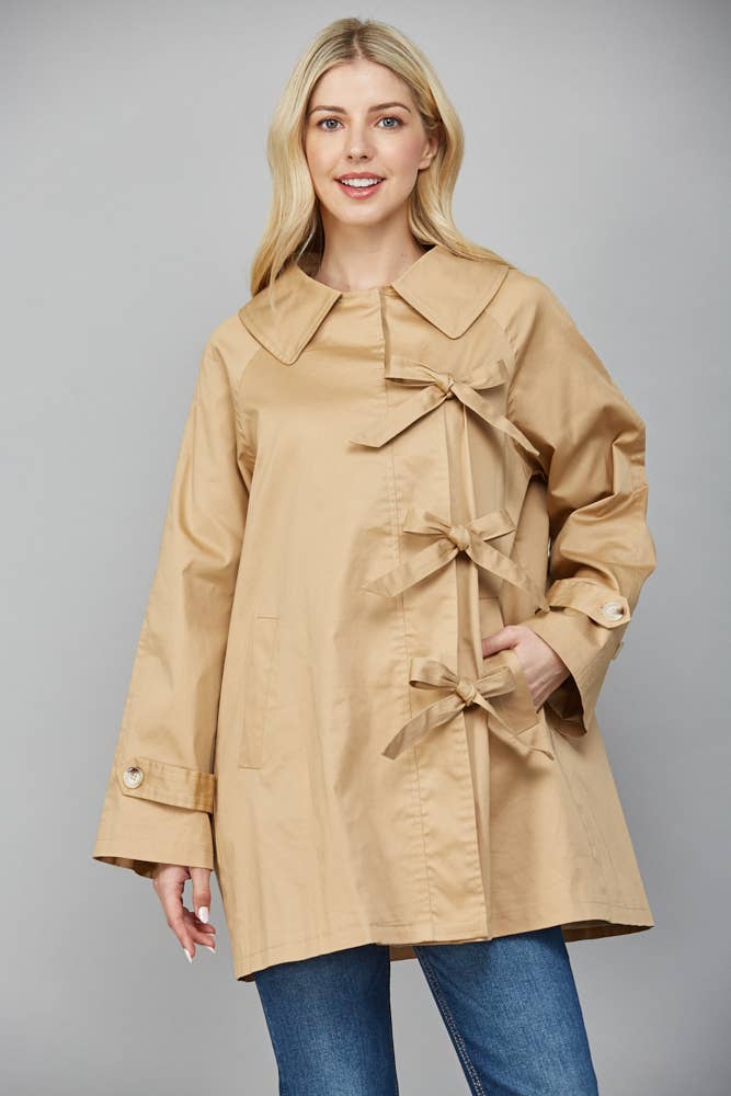 The Winnie Bow Tie Trench Coat