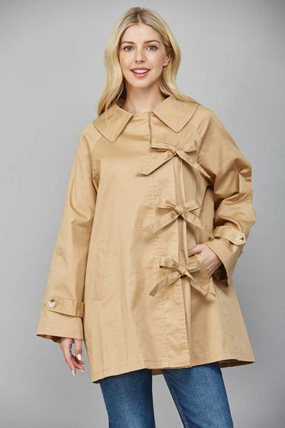 The Winnie Bow Tie Trench Coat