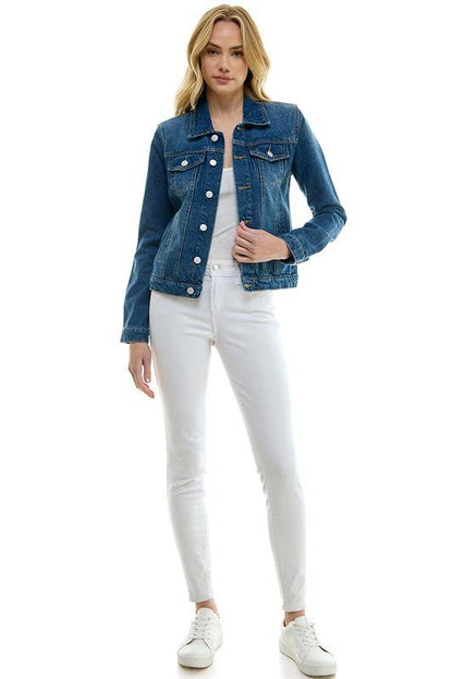 LADY CASUAL DENIM JEAN JACKET