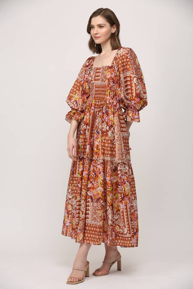 The Gloria Smocked Midi Dress