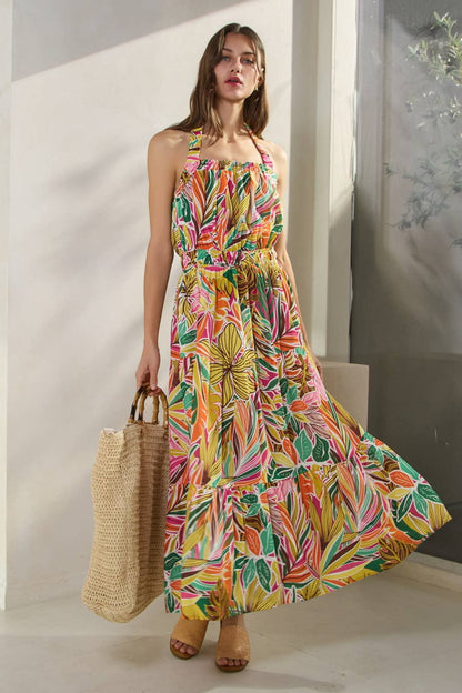 Tropical Vcay Maxi Dress