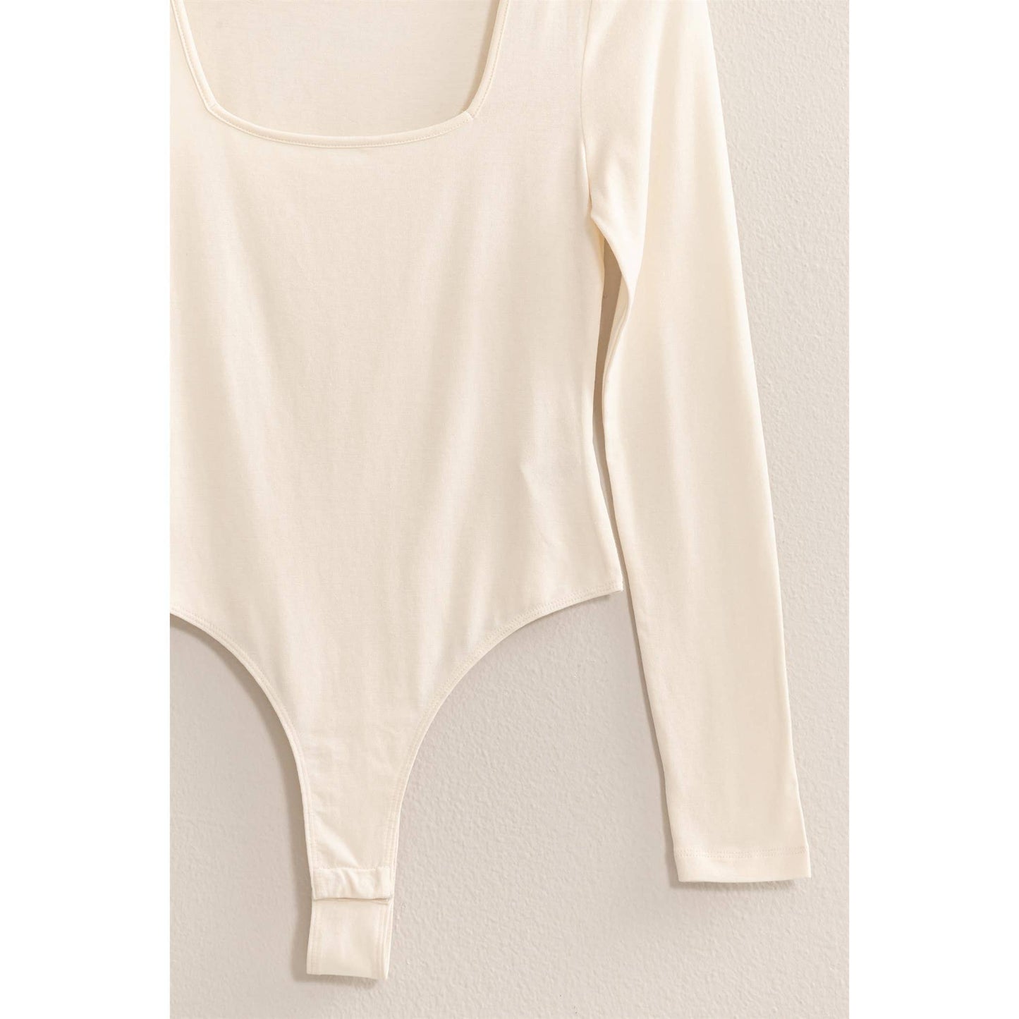 SQUARE NECK LONG SLEEVE BODYSUIT