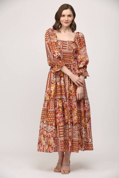 The Gloria Smocked Midi Dress