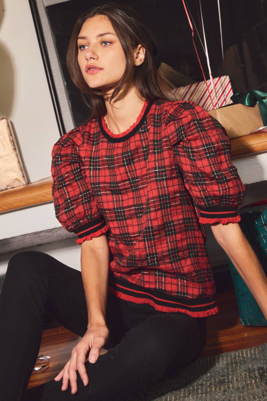 Plaid and Joy Blouse