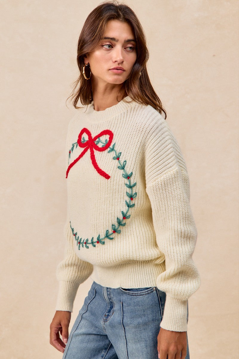 The Holly Wreath Christmas Sweater