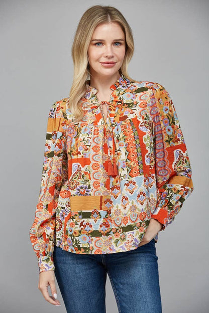 The Patchwork Ruffled Blouse