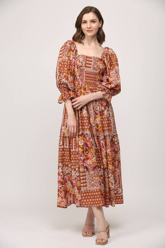 The Gloria Smocked Midi Dress