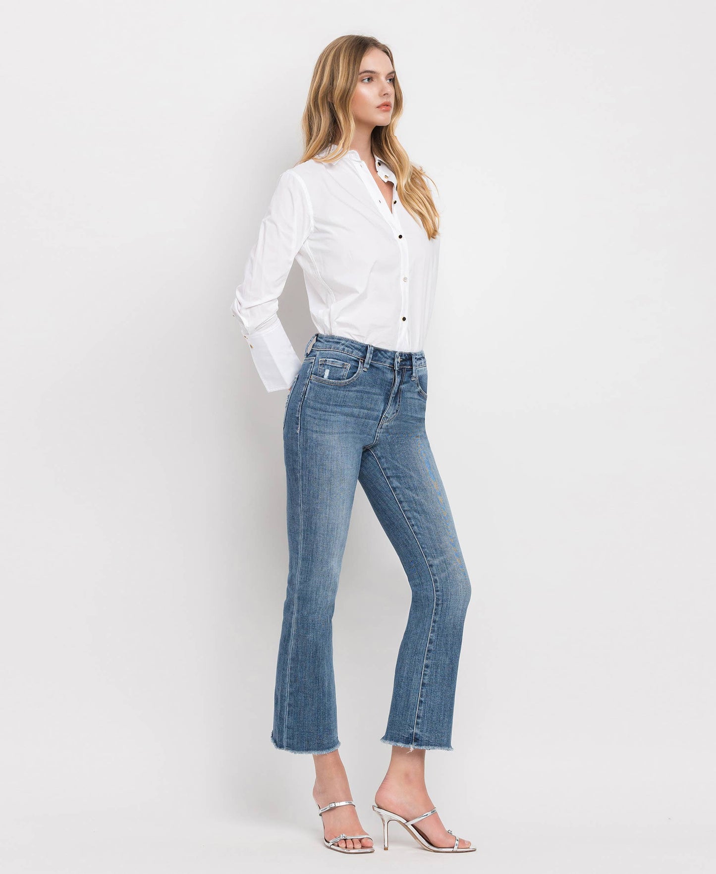 HIGH RISE  KICK FLARE JEANS