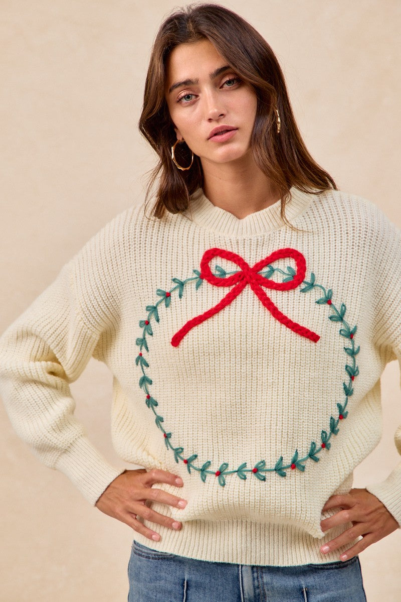 The Holly Wreath Christmas Sweater