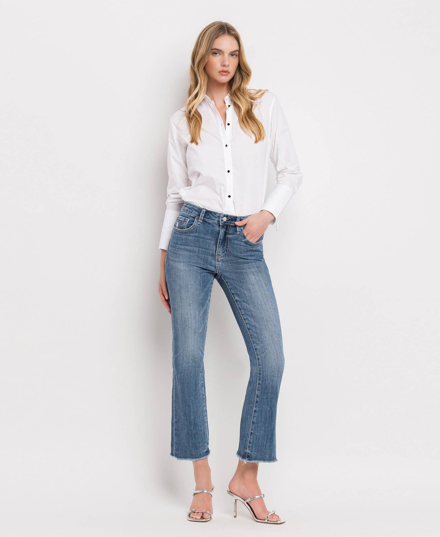 HIGH RISE  KICK FLARE JEANS