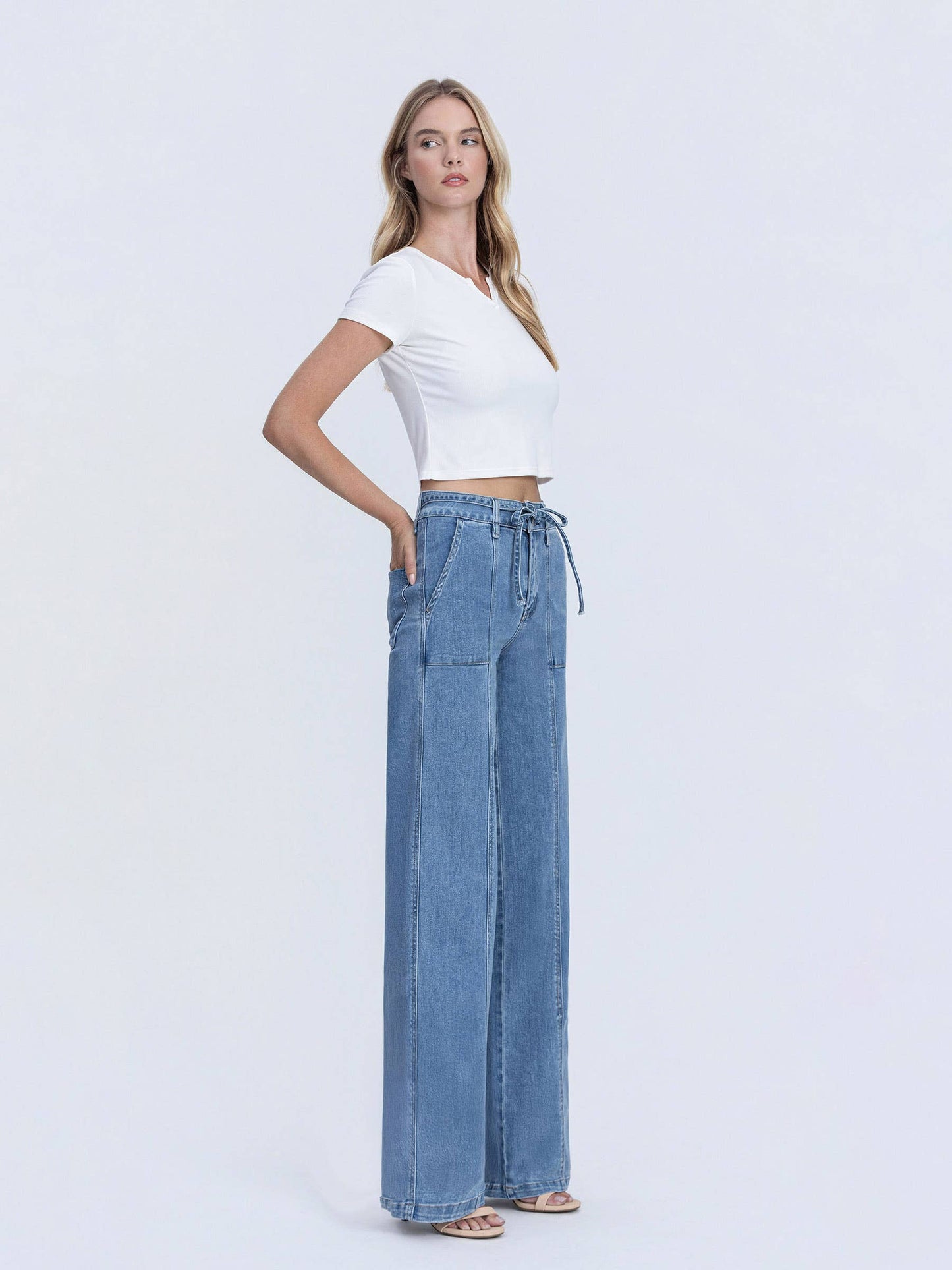 SUPER HIGH RISE WIDE LEG JEANS