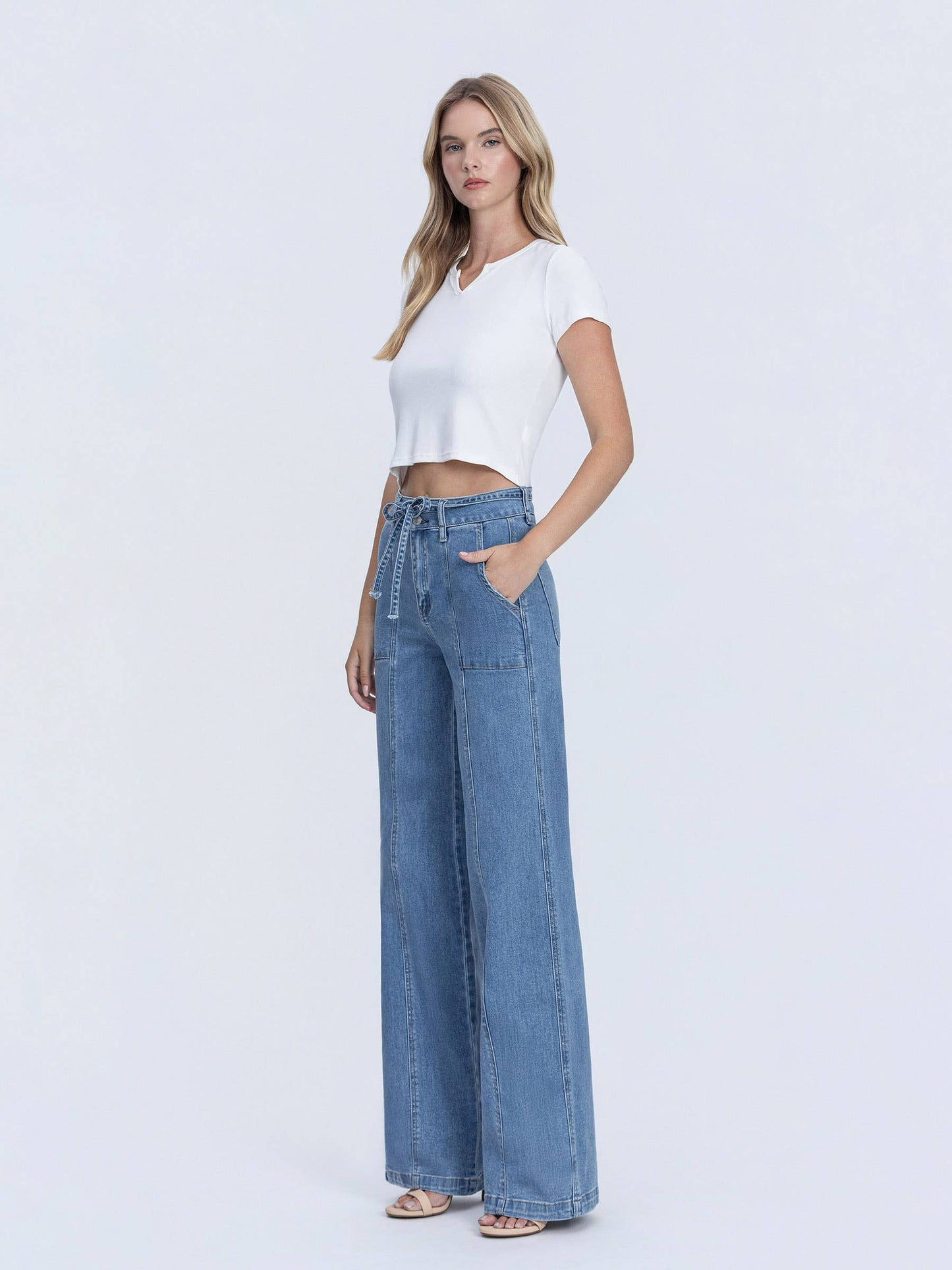 SUPER HIGH RISE WIDE LEG JEANS