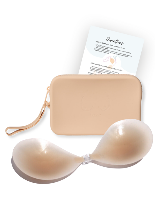 Adhesive Stick-on Bra With Travel Case