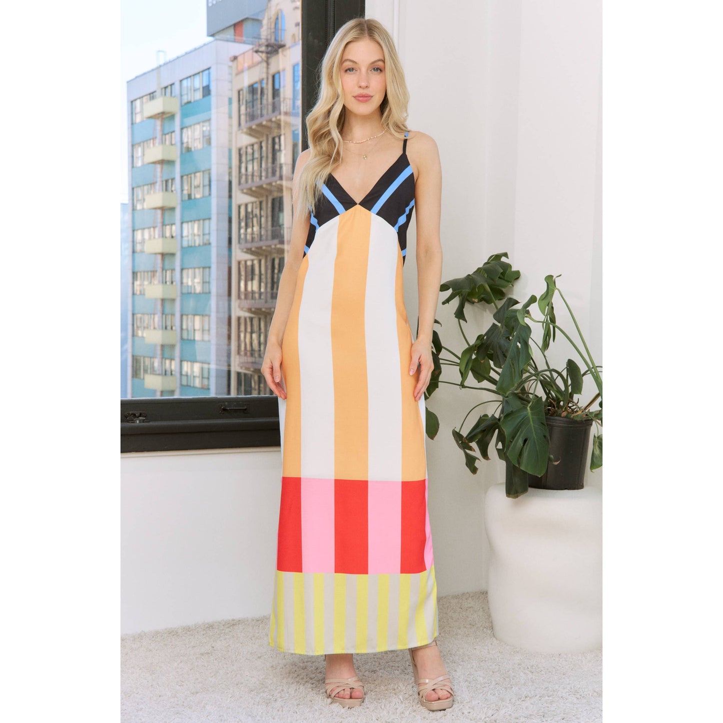 Living Contrast Maxi Dress