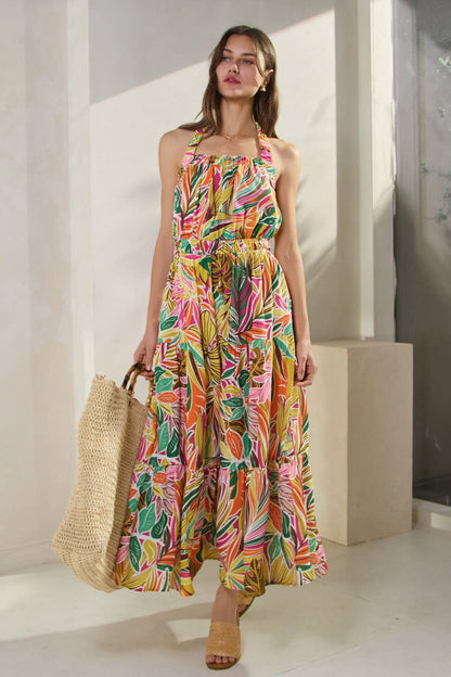 Tropical Vcay Maxi Dress