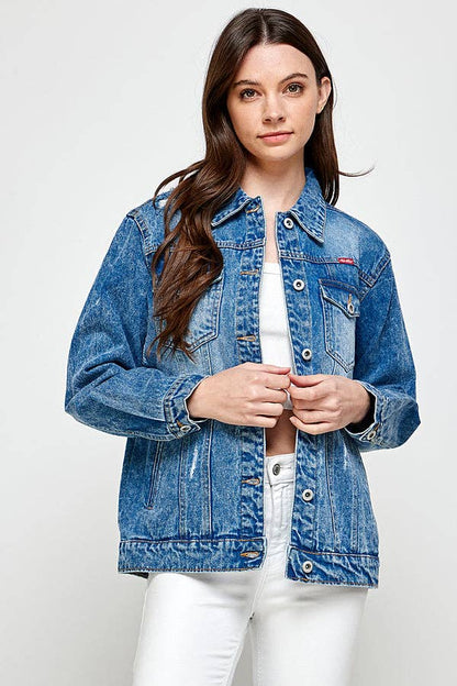Distressed  Denim Jacket