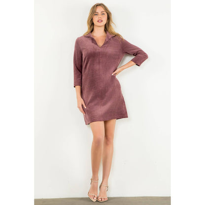 The Purple and Corduroy Midi Dress