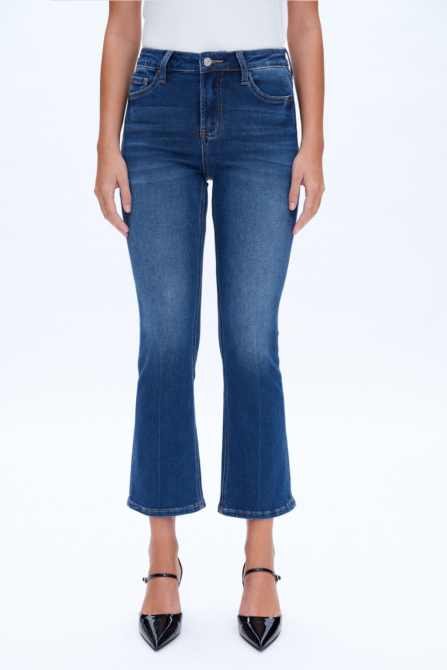 Bayeas Cropped Dark Wash
